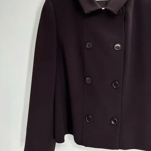 Max Mara Black Double Breasted Womens Blazer Size 10 - Picture 2 of 8